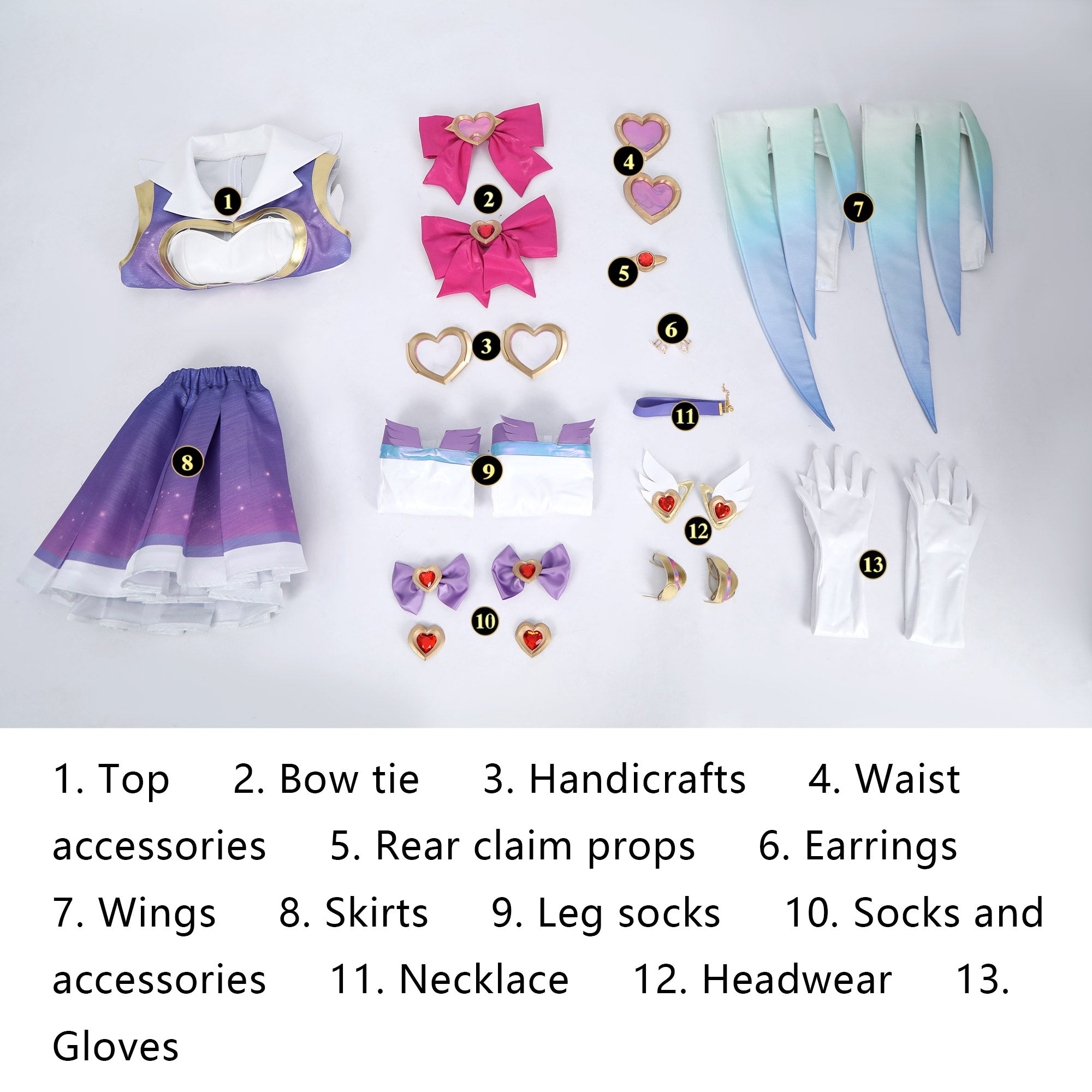 Overwatch 2 Magical Girl Kiriko Dress Full Set Cosplay Costumes