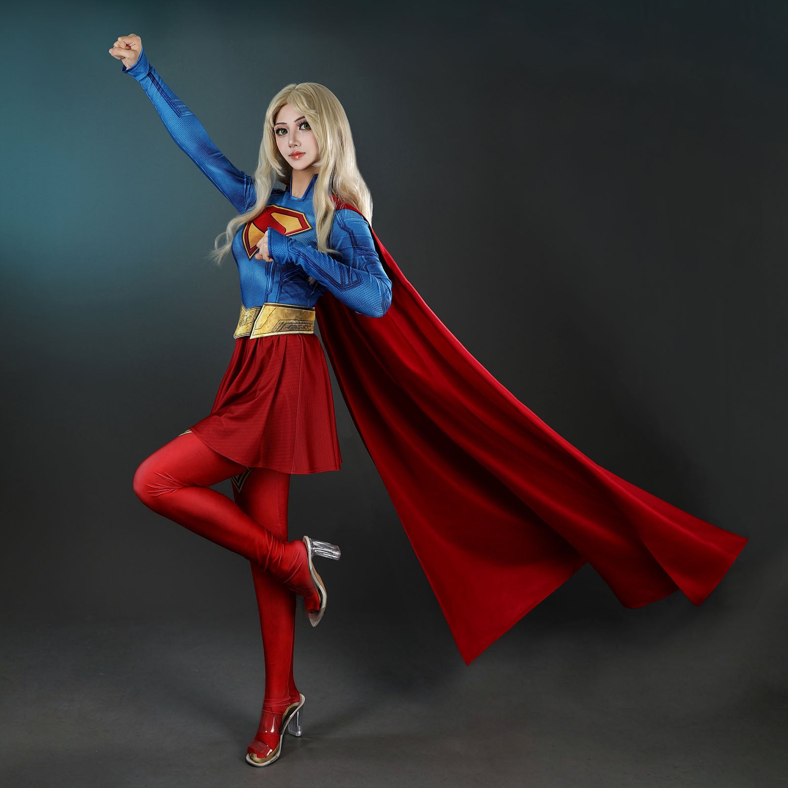 Supergirl Kara Zor-El Jumpsuit Superwoman Cosplay Costumes