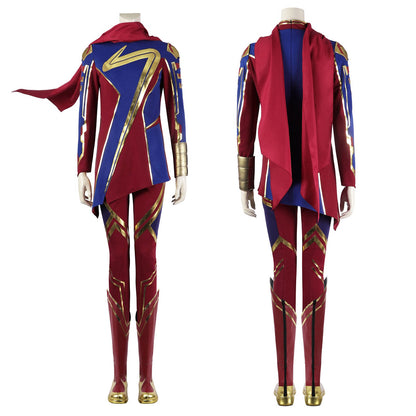 The Marvels Ms. Marvel Kamala Khan Outfit With Red Scarf Adult Cosplay Costumes