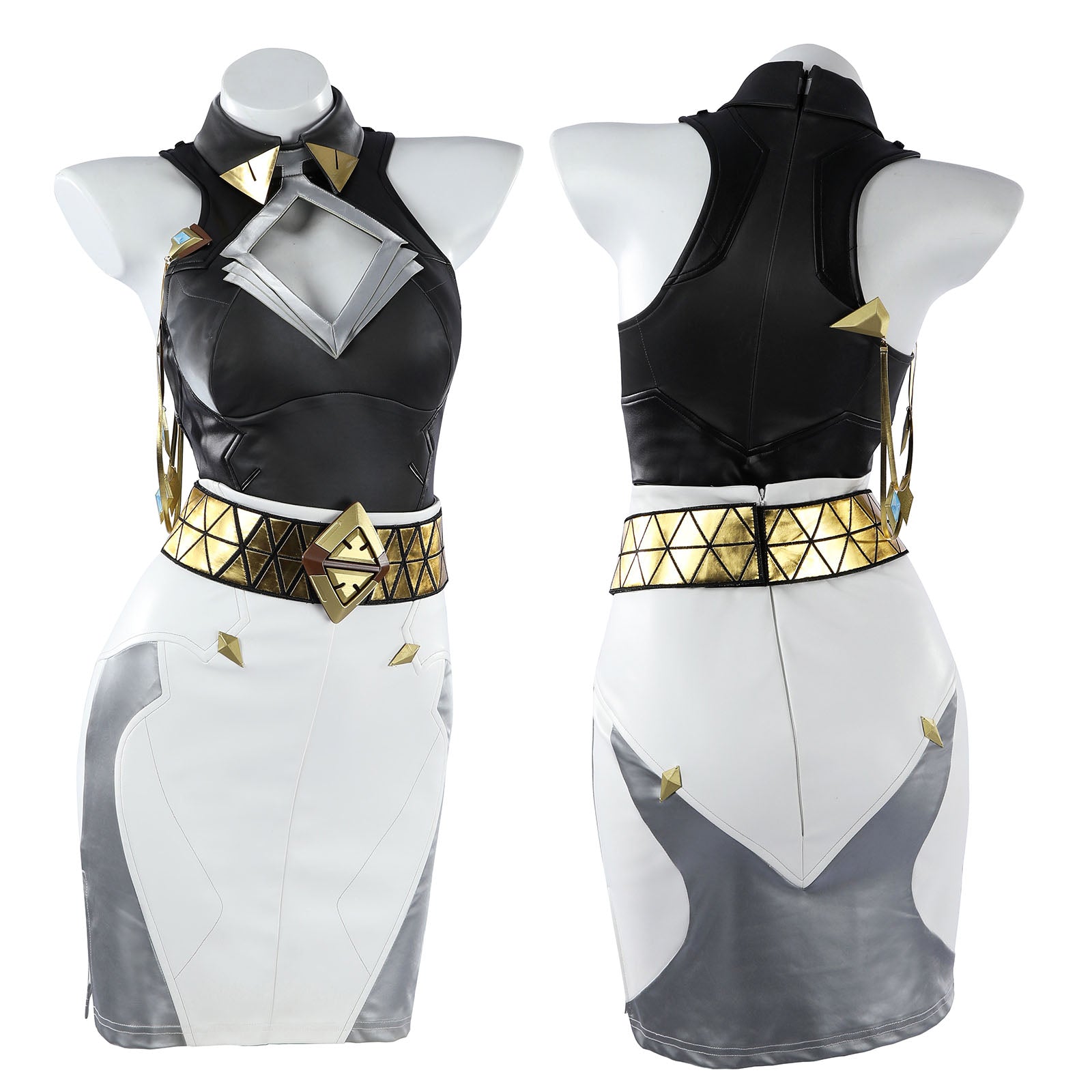 Overwatch Domina Golden Outfit Top Level Fullset Cosplay Costumes
