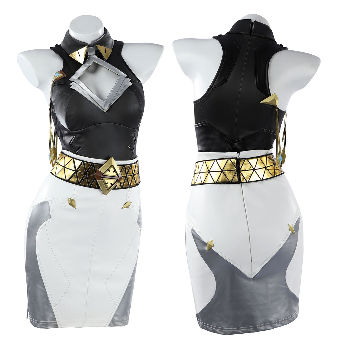 Overwatch Domina Golden Outfit Top Level Fullset Cosplay Costumes
