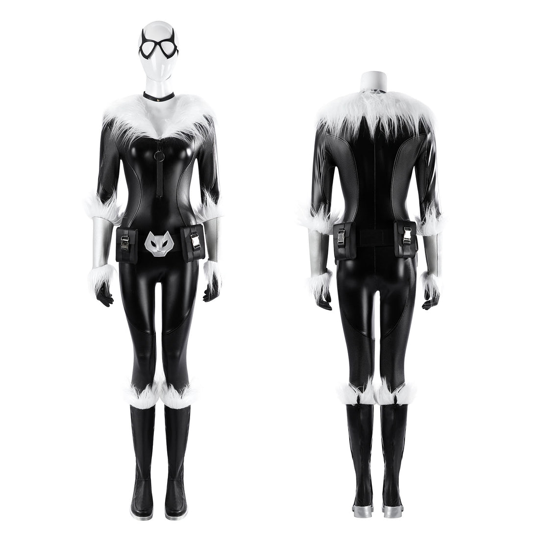 Fortnite Black Cat Top Level Leather Jumpsuit Cosplay Costumes Themed Carnival Outfits