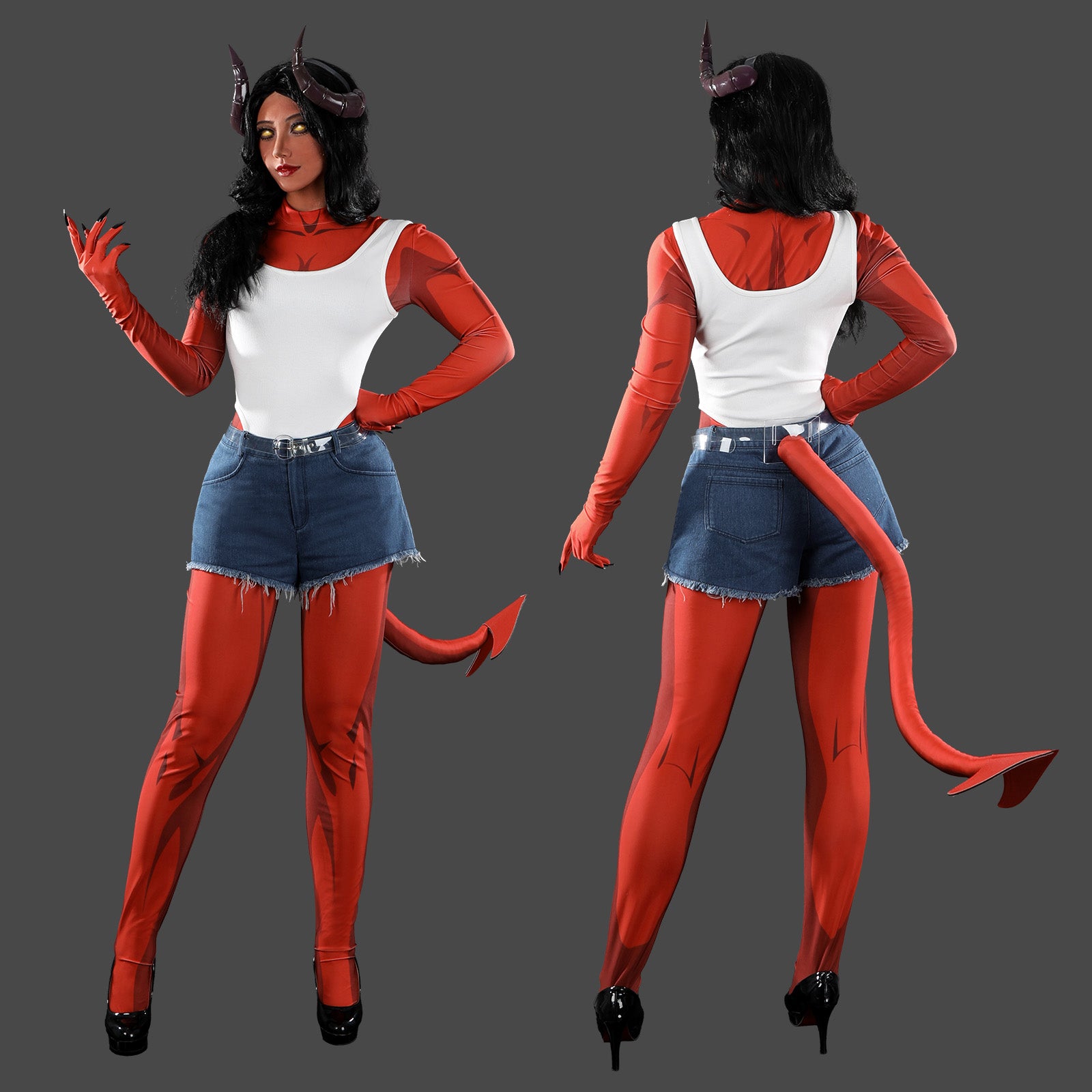 Dispatch Malevola Jumpsuit and Jeans Outfit Cosplay Costumes