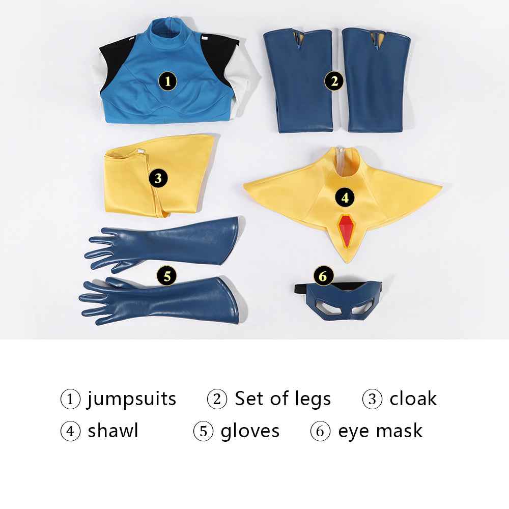 Dispatch Blonde Blazer Bodysuit Cloak Woman Fullset Cosplay Costumes