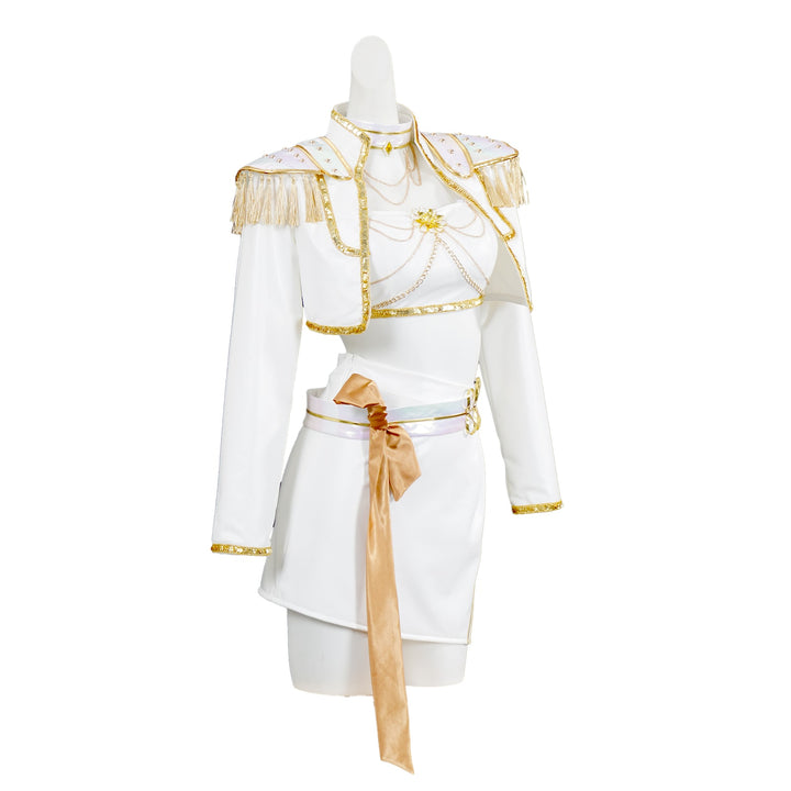 KPop Demon Hunters Rumi Zoey Mira White Leather Adult Kids Cosplay Costumes