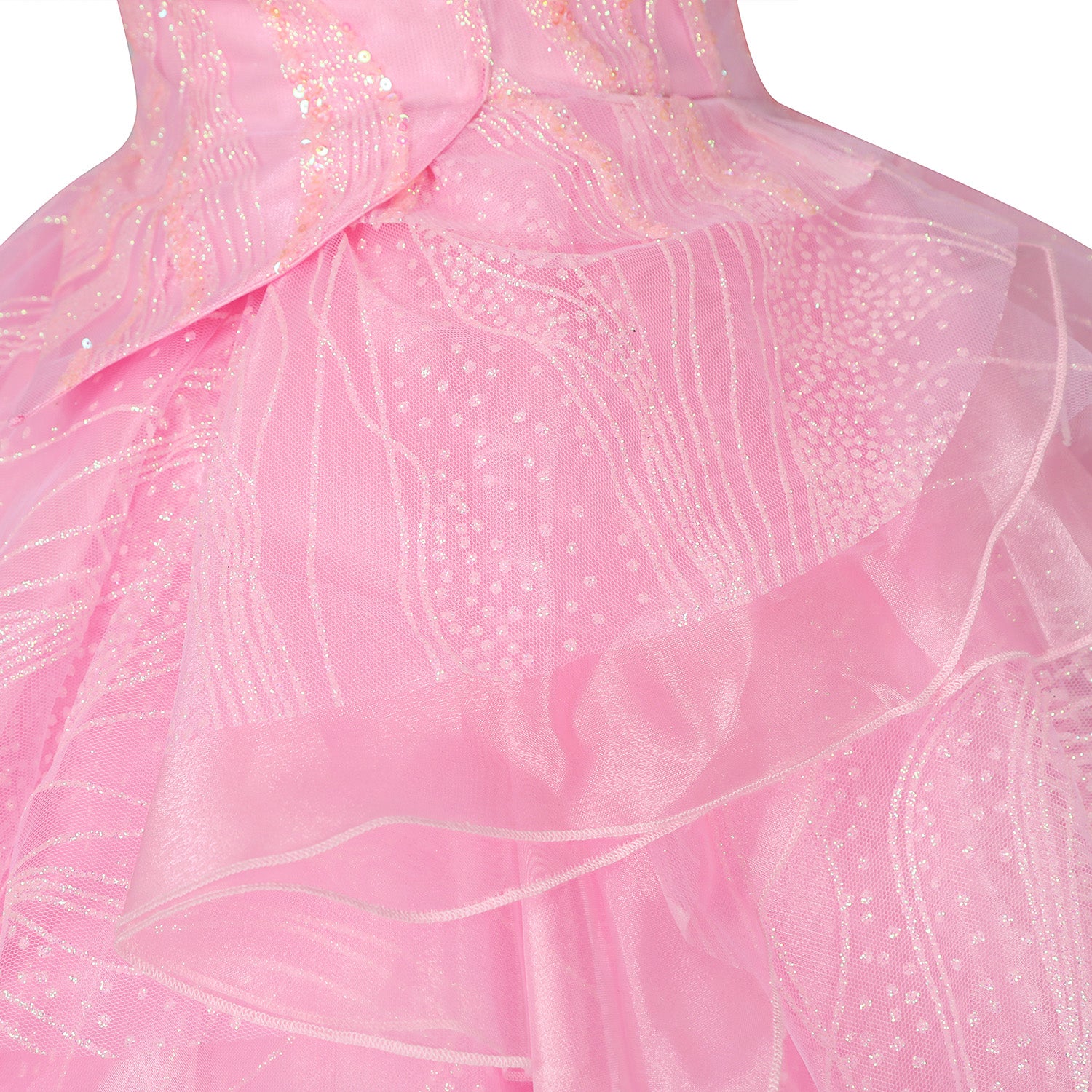 Wicked Part One Galinda Female Dress with Crown Cosplay Costumes