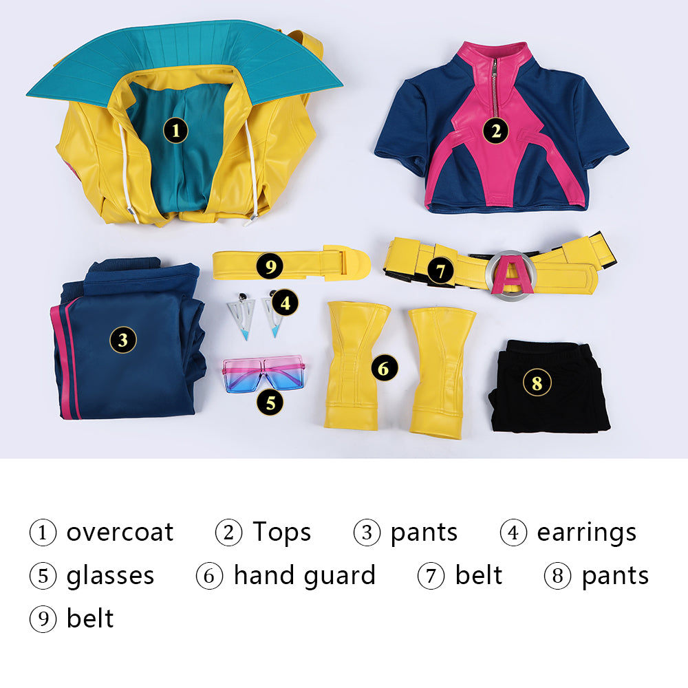 Marvel Rivals Jubilee Top Level Women's Cosplay Costumes Themed Carnival Outfits