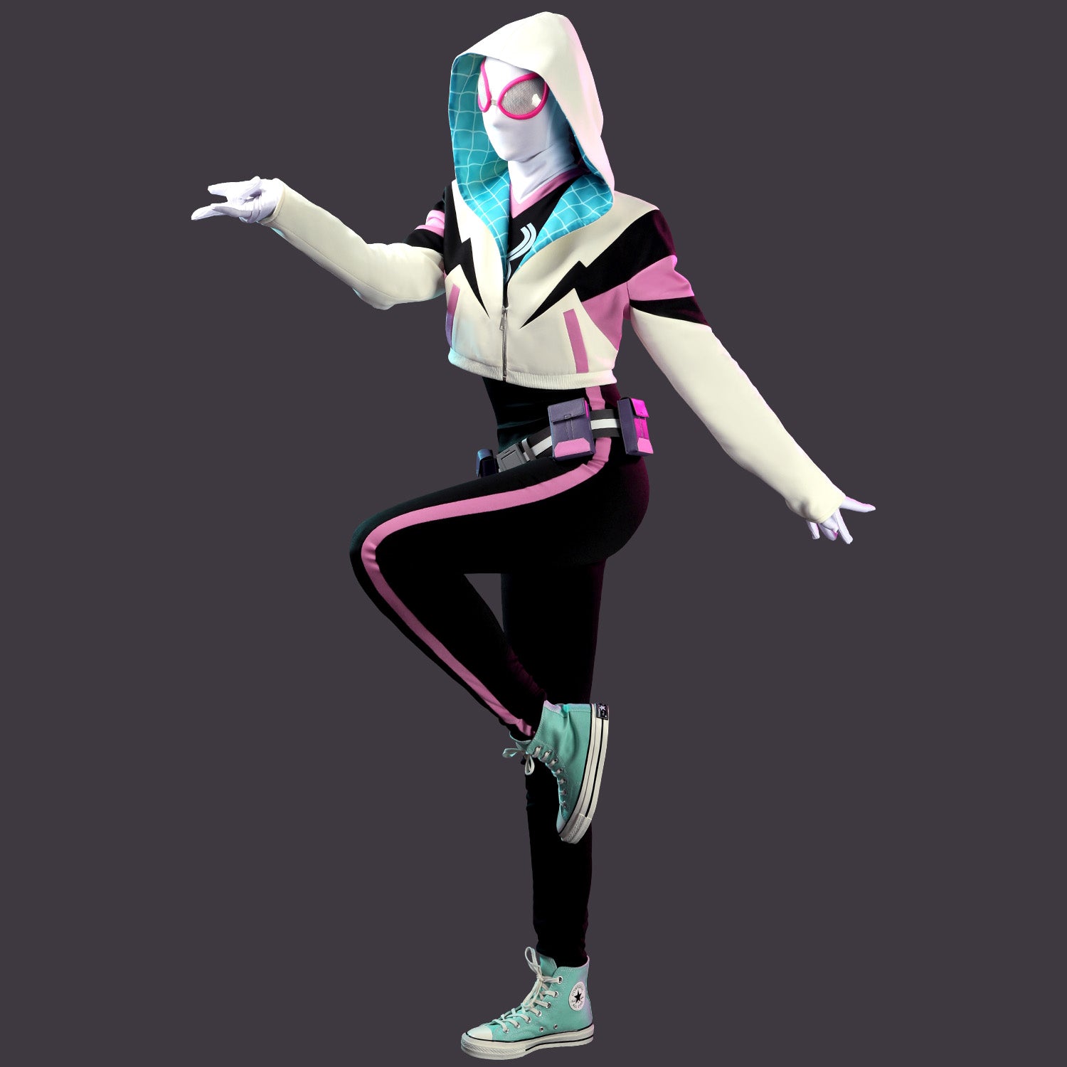 Your Friendly Neighborhood Spider-Man Gwen Jumpsuit Cosplay Costumes