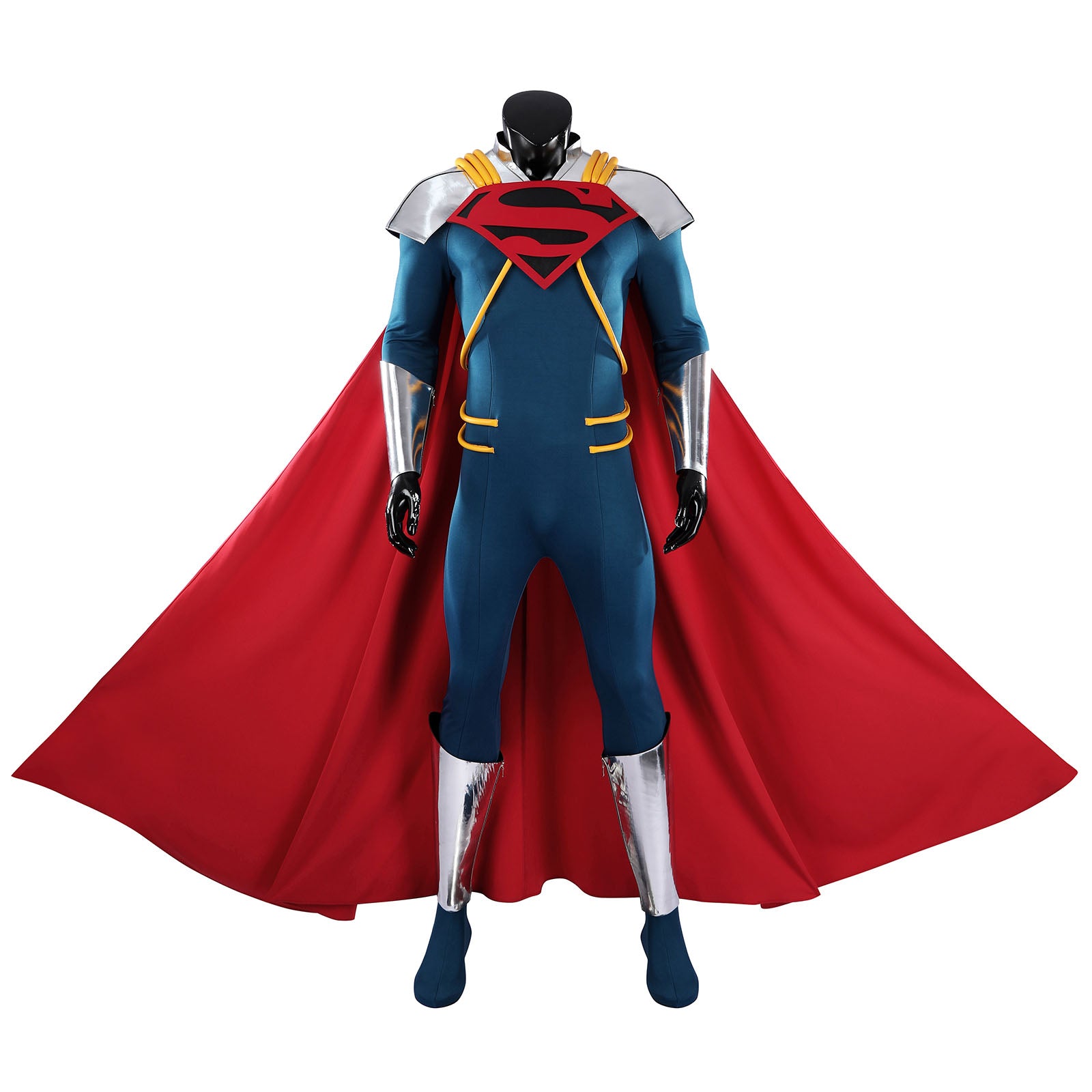 Comics Superboy Prime Jumpsuit Cloak Top Superman Cosplay Costumes