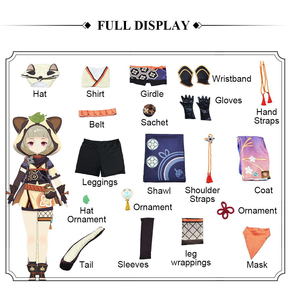 Genshin Impact Sayu Adult Full Set Cosplay Costume