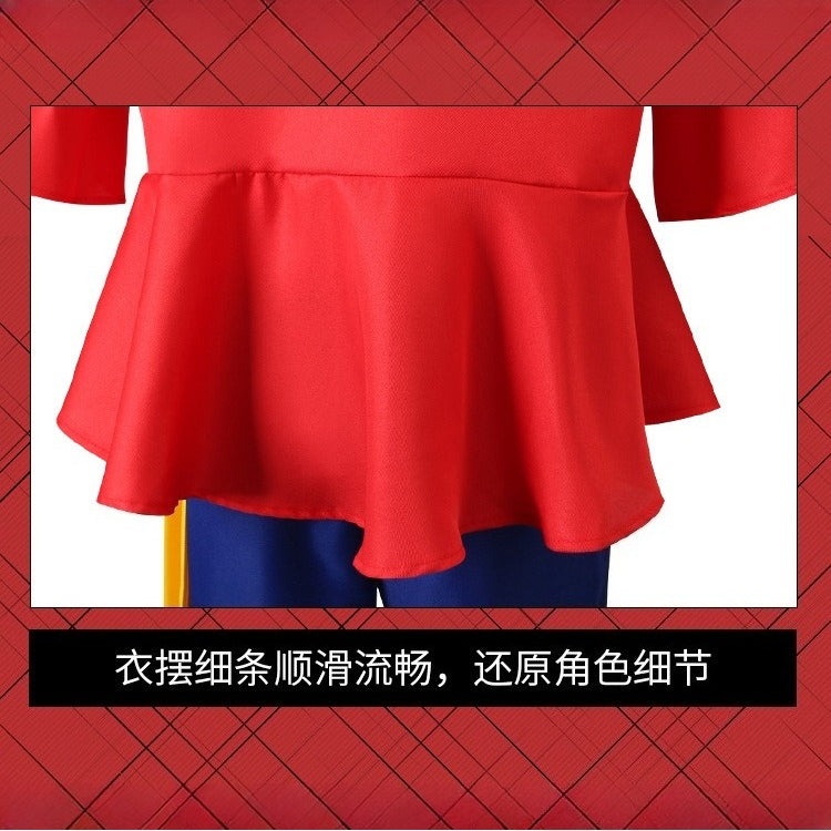 Anime Navigation Monkey D. Luffy Red Shirt Fullset Cosplay Costumes