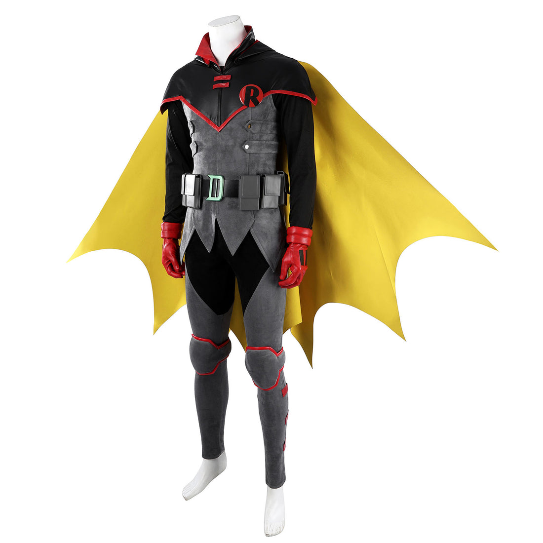 Batman: Son of The Demon Robin Damian Wayne Cosplay Costumes Halloween Suit with Cloak