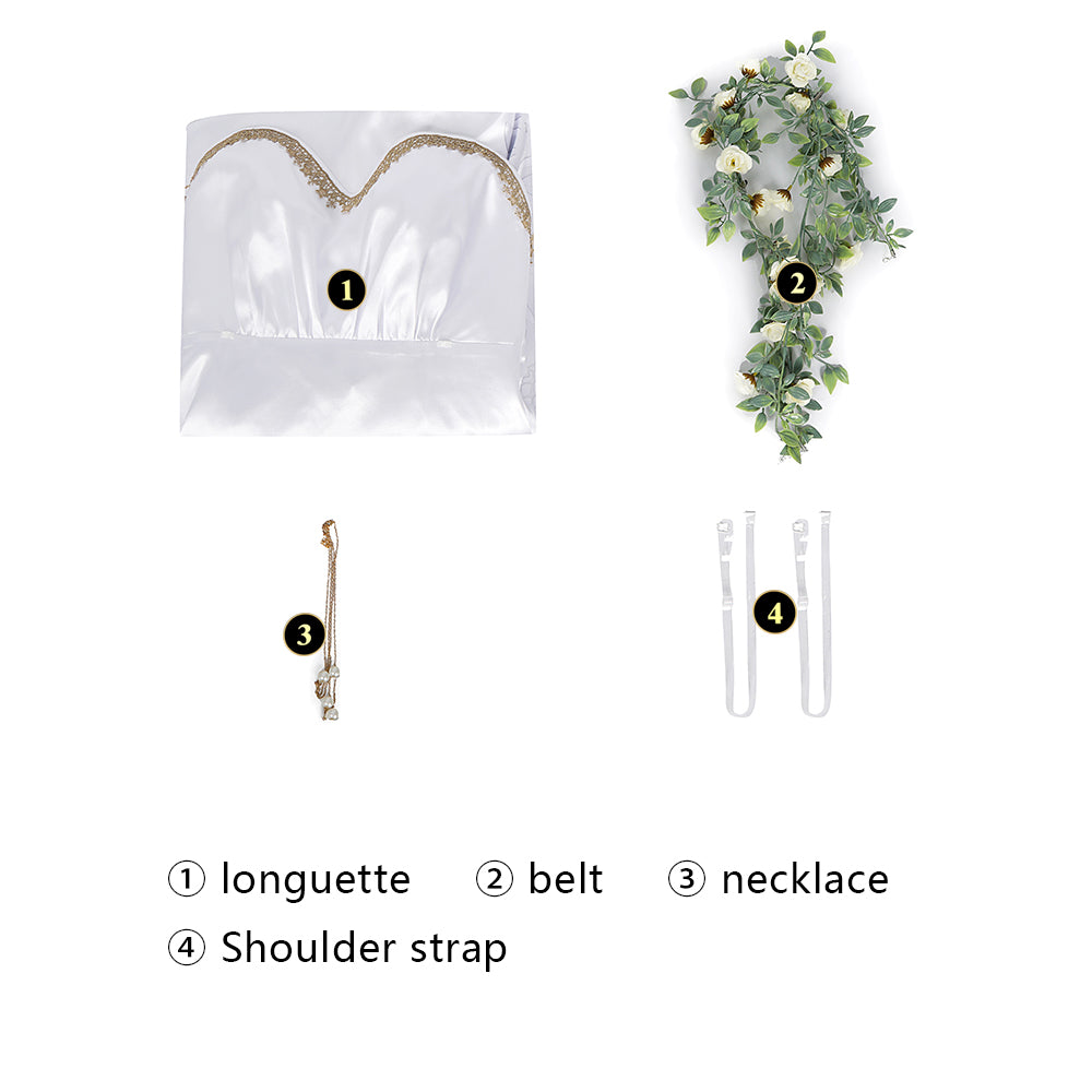 Final Fantasy VII Rebirth Aerith White Gown Female Cosplay Costumes