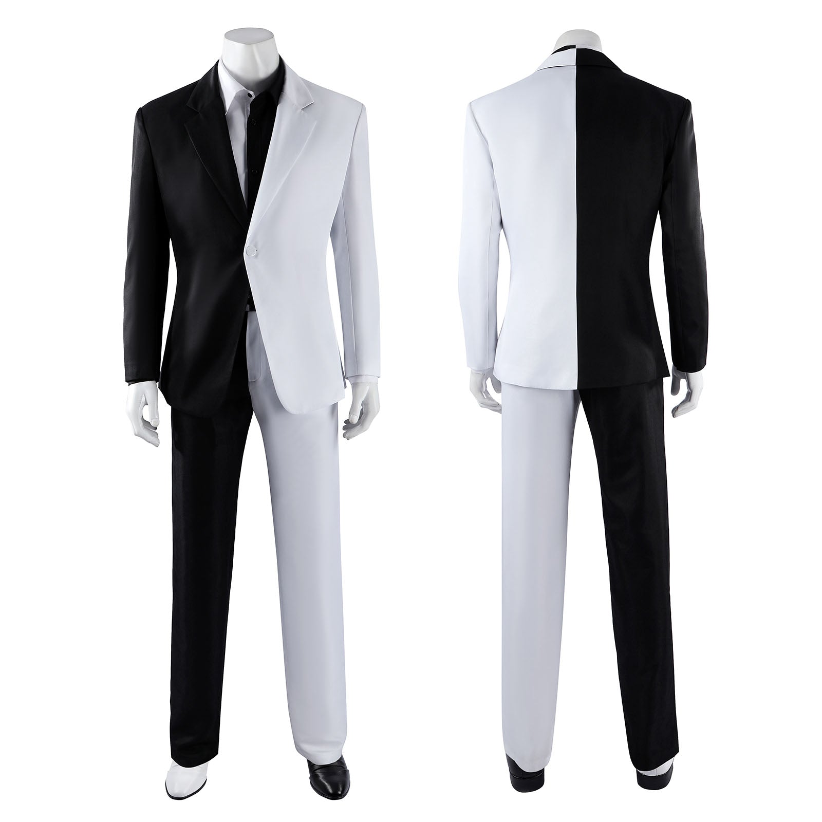 Absolute Two Face Black White Cosplay Costumes Absolute Batman Halloween Themed Party Outfits