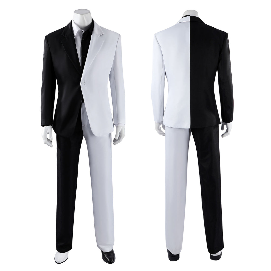 Absolute Two Face Black White Cosplay Costumes Absolute Batman Halloween Themed Party Outfits