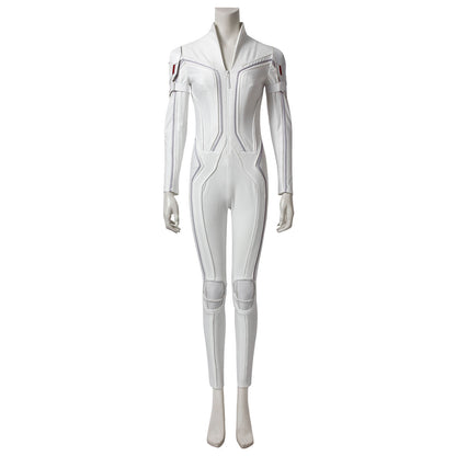 Black Widow Natasha Romanoff  White Suit Female Cosplay Costumes