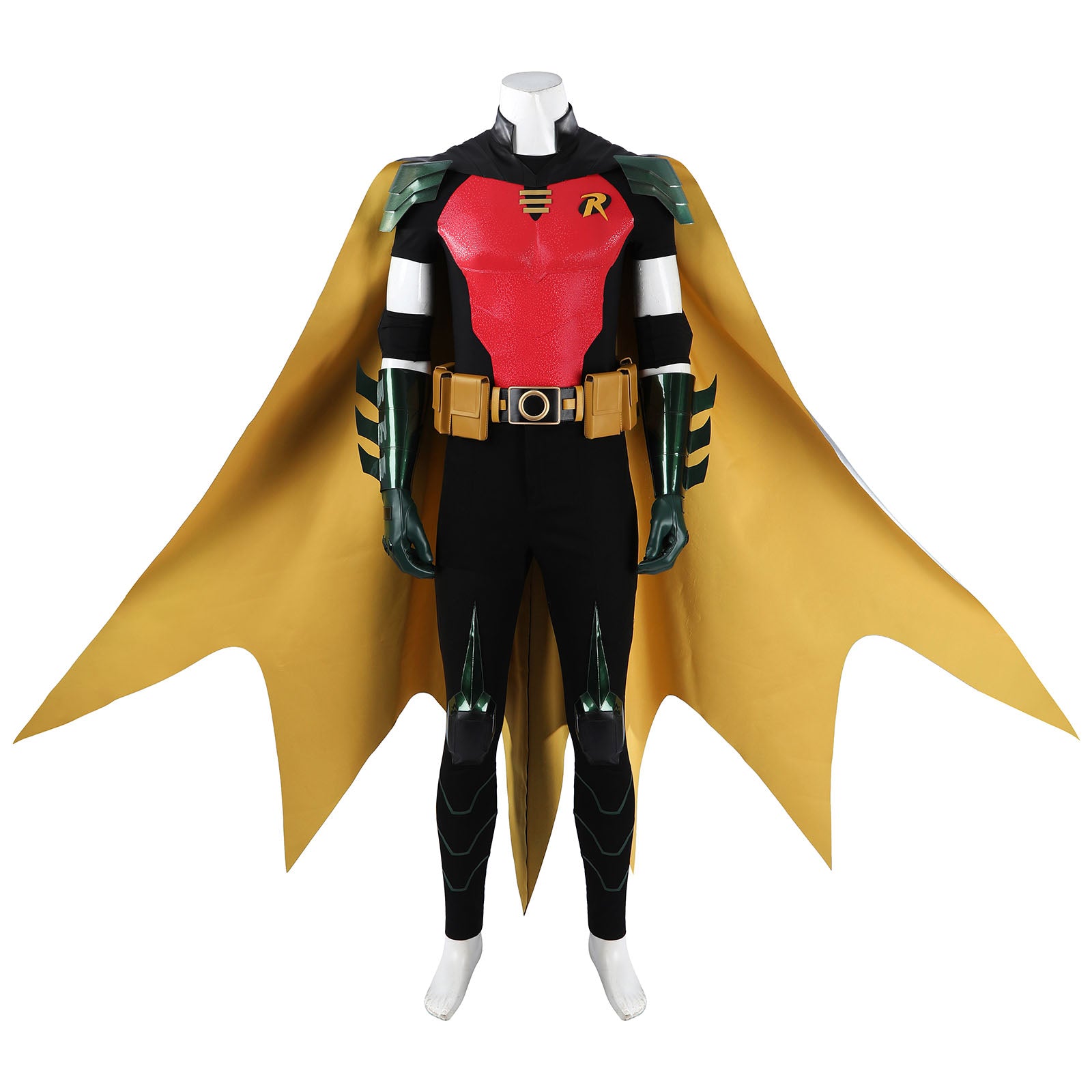 Red Robin Tim Drake Full Set Cosplay Costumes Halloween Suit with Cloak