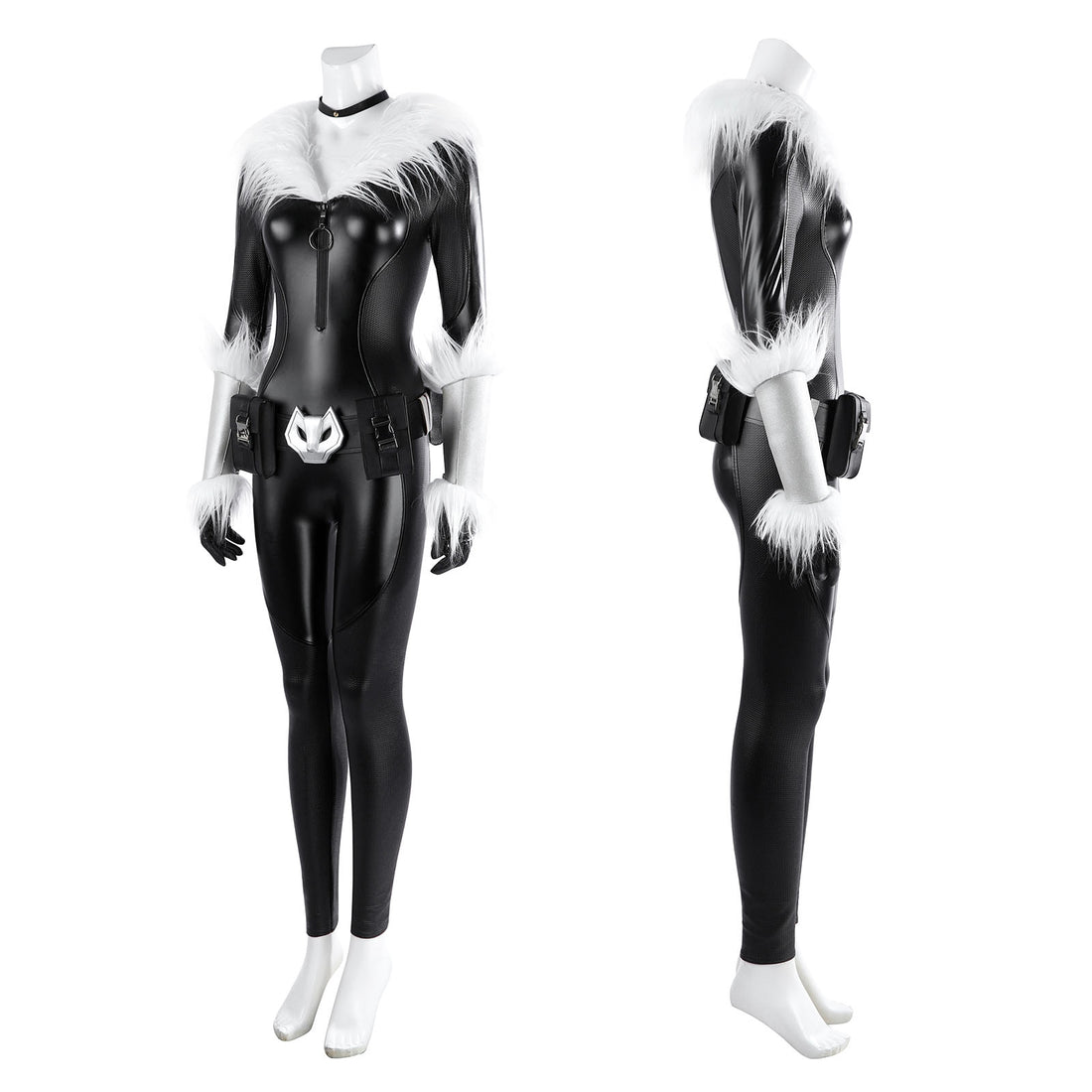 Fortnite Black Cat Top Level Leather Jumpsuit Cosplay Costumes Themed Carnival Outfits