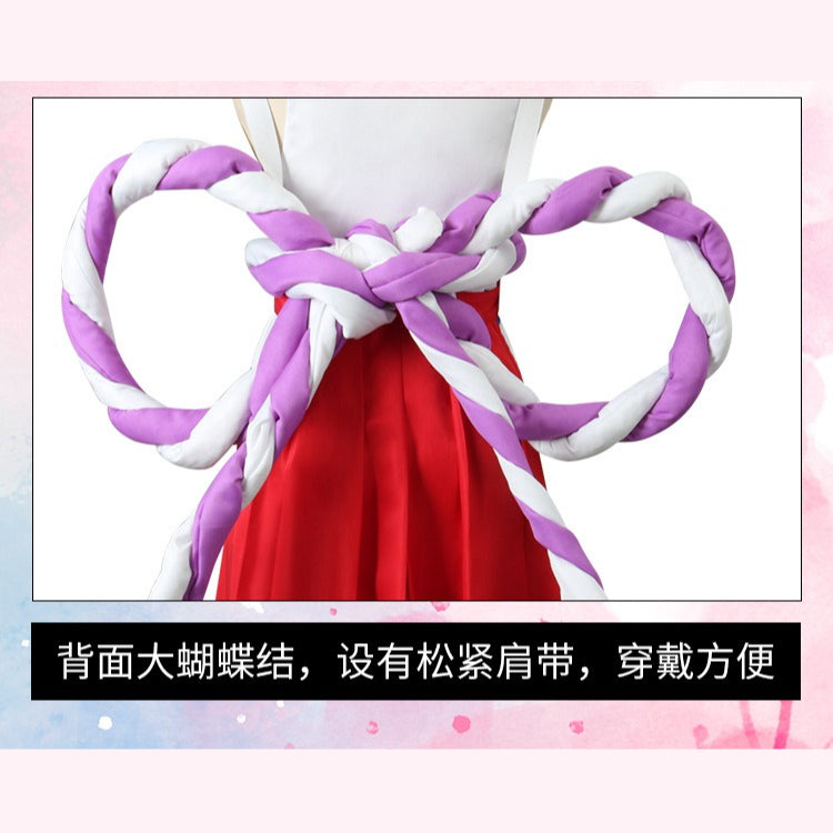 Anime Navigation Yamato Red White Kimono Fullset Cosplay Costumes