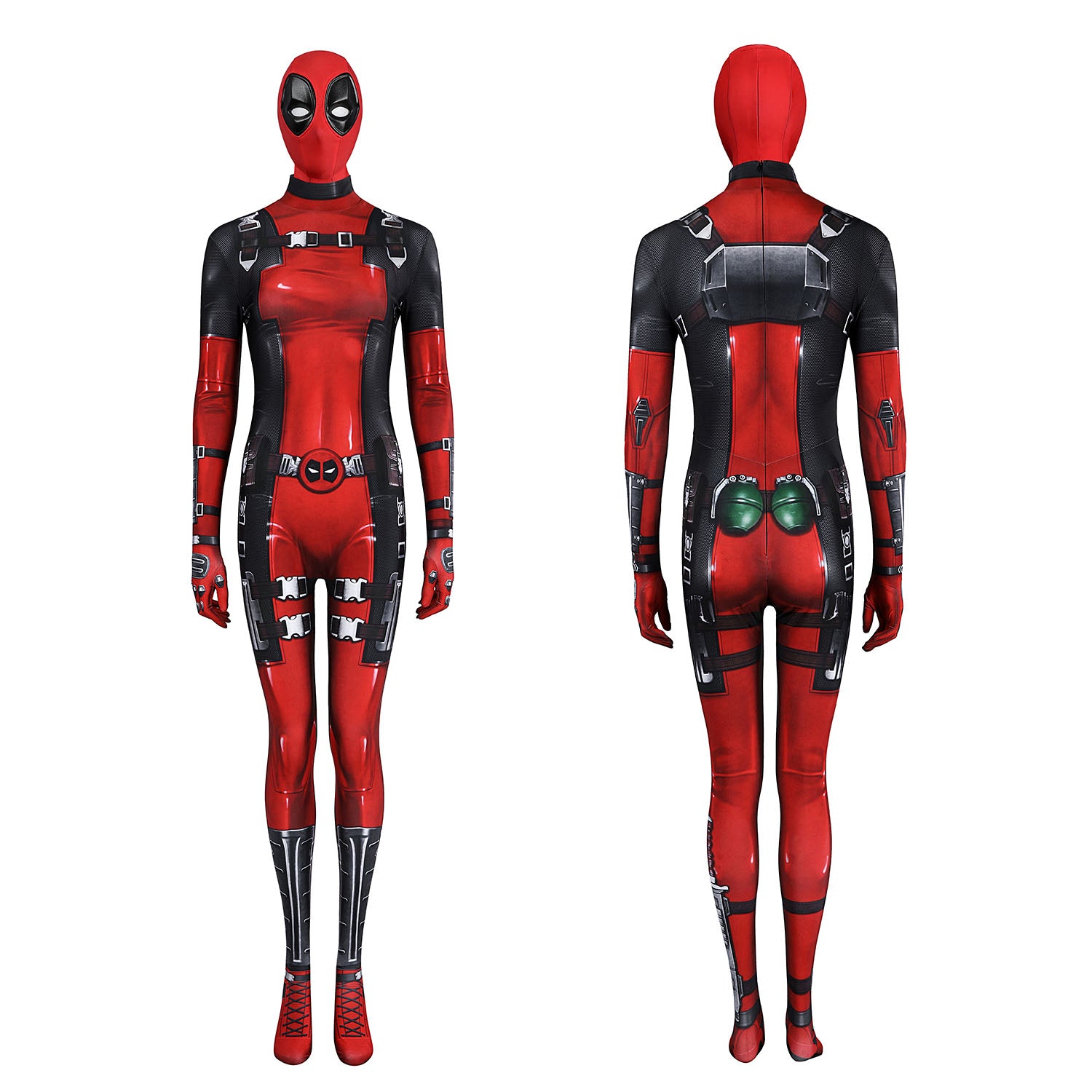 Marvel Deadpool Lady Wade Wilson Suit Jumpsuit Cosplay Costumes