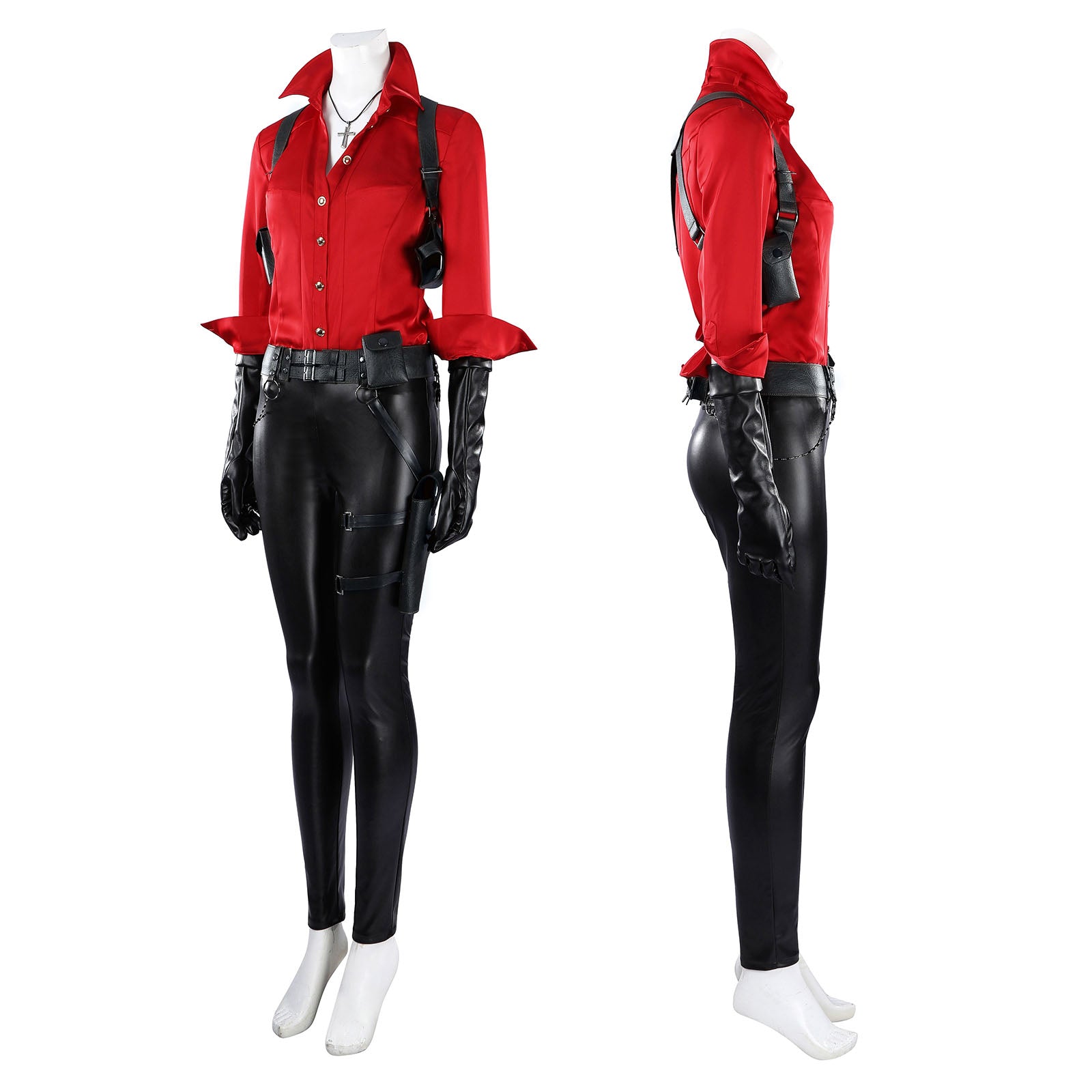 Resident Evil 6 Ada Wong Red Shirt Fullset Cosplay Costumes