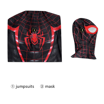 Marvel's Spider-Man 2 Miles Morales New Version Male Jumpsuit Cosplay Costumes