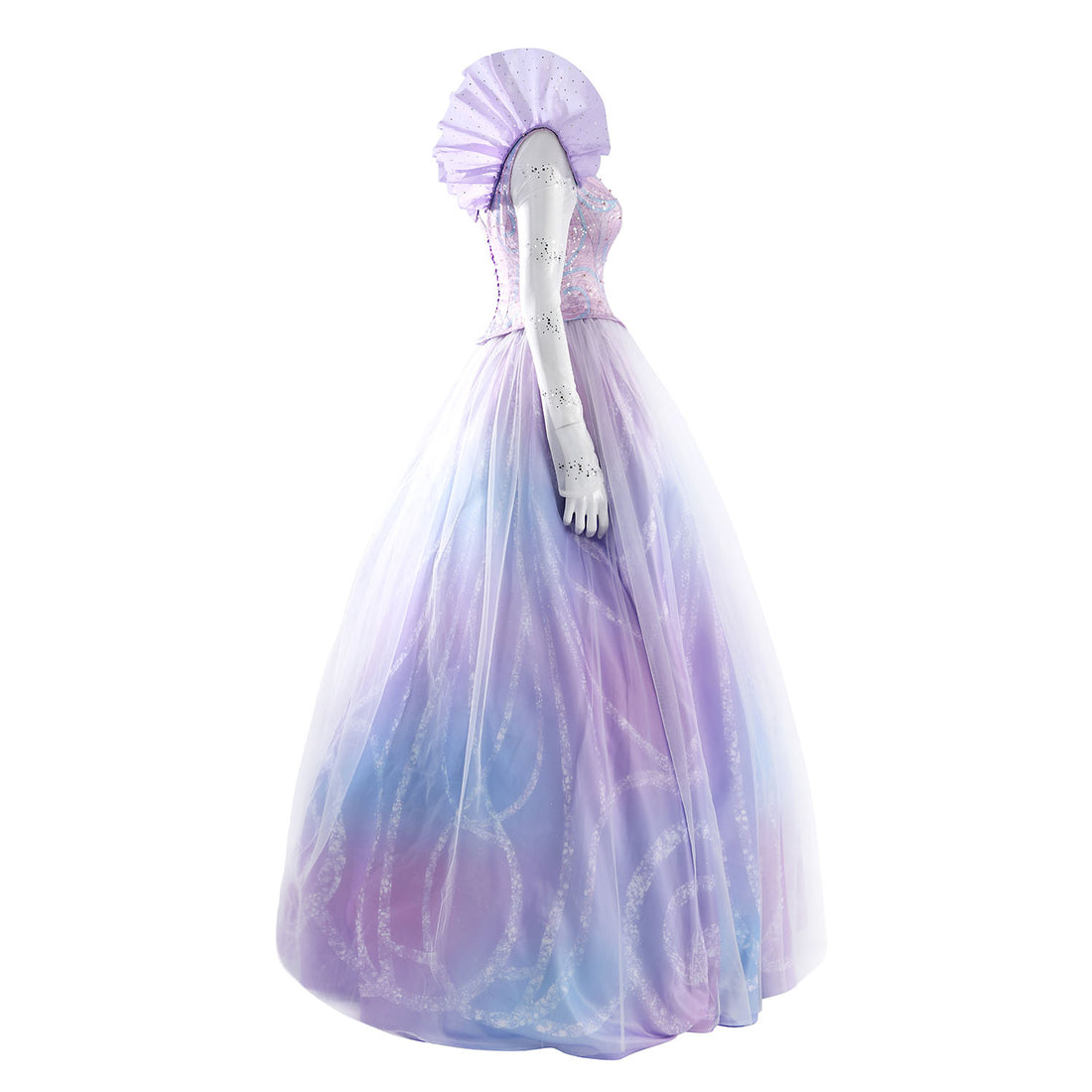 Wicked: For Good Part Two Galinda Dress with Crown Cosplay Costumes