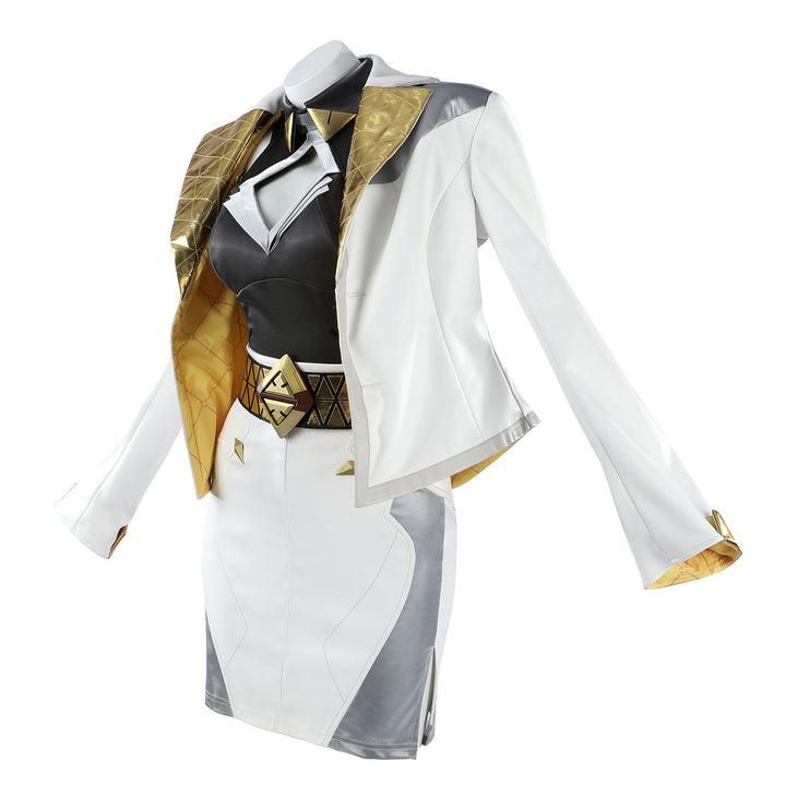 Overwatch Domina Golden Outfit Top Level Fullset Cosplay Costumes