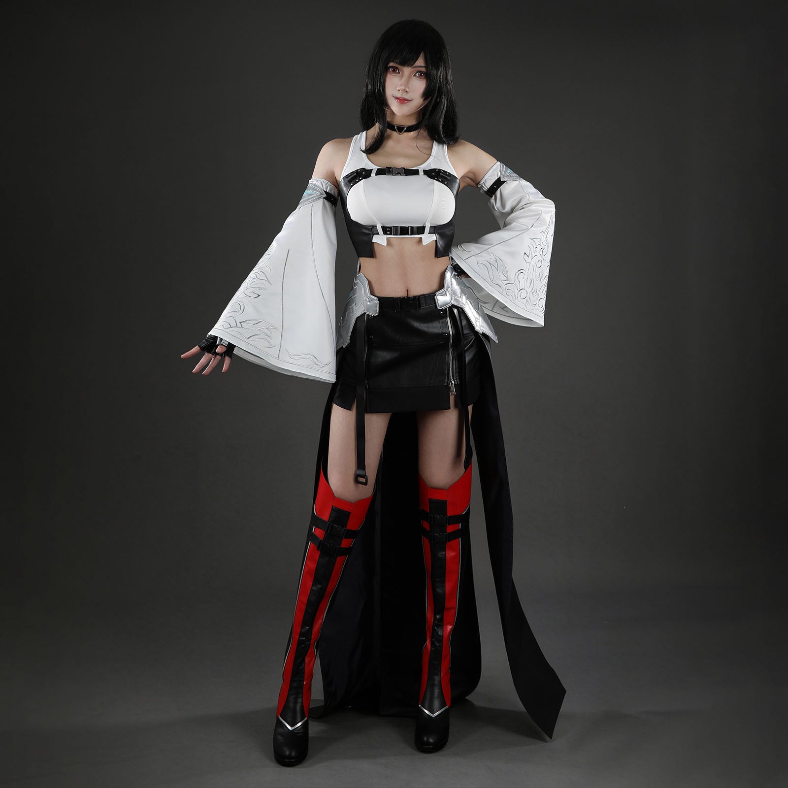 Final Fantasy VII Revelation Tifa Lockhart Black Mage Battle Suit Cosplay Costumes Themed Outfits