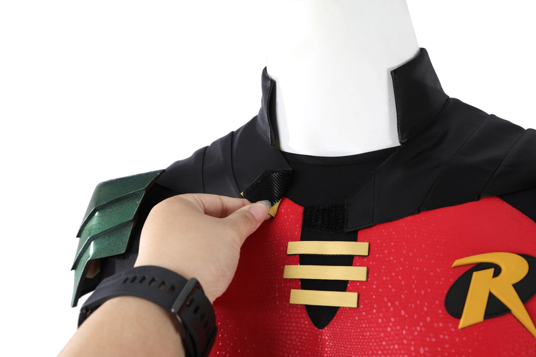 Red Robin Tim Drake Full Set Cosplay Costumes Halloween Suit with Cloak