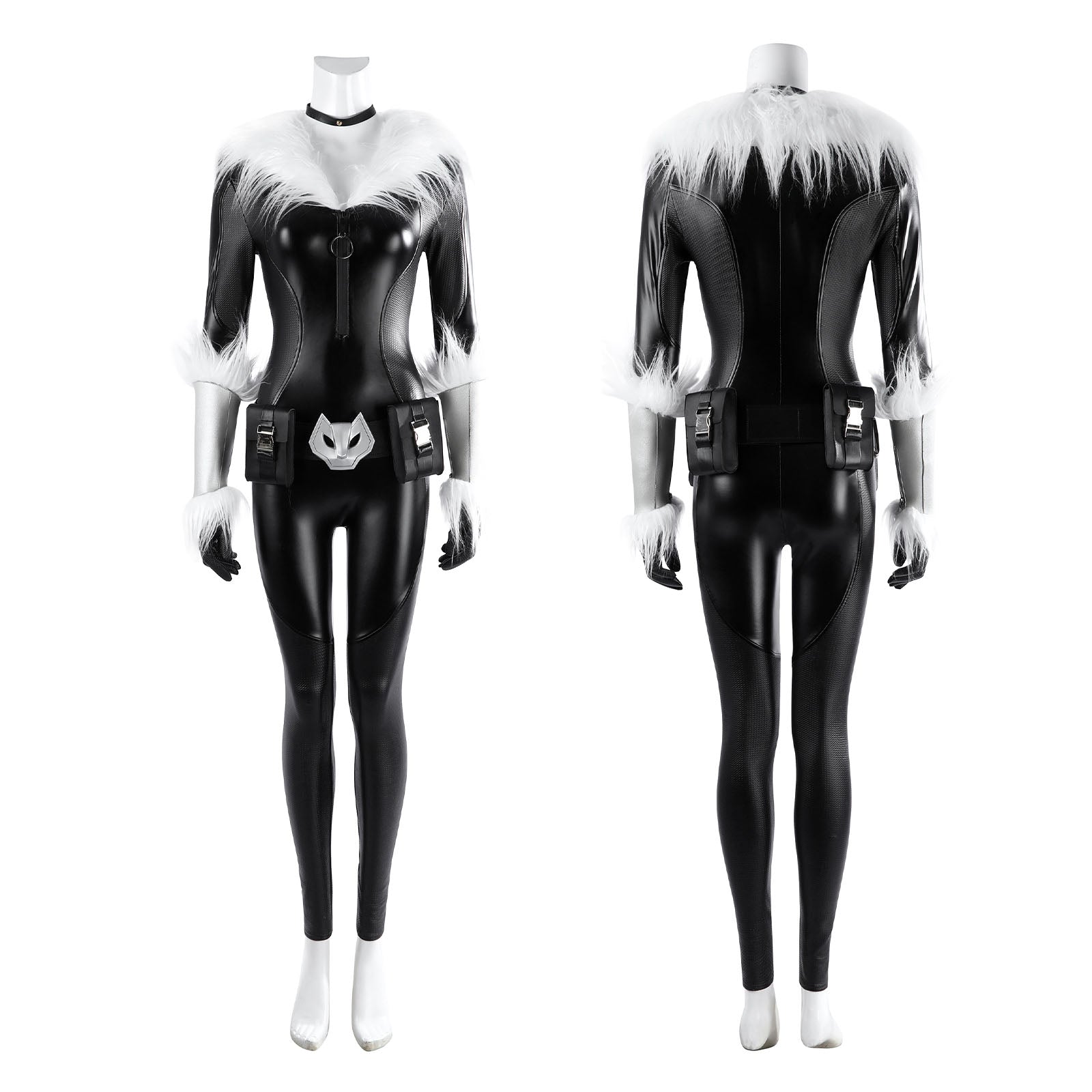 Fortnite Black Cat Top Level Leather Jumpsuit Cosplay Costumes Themed Carnival Outfits