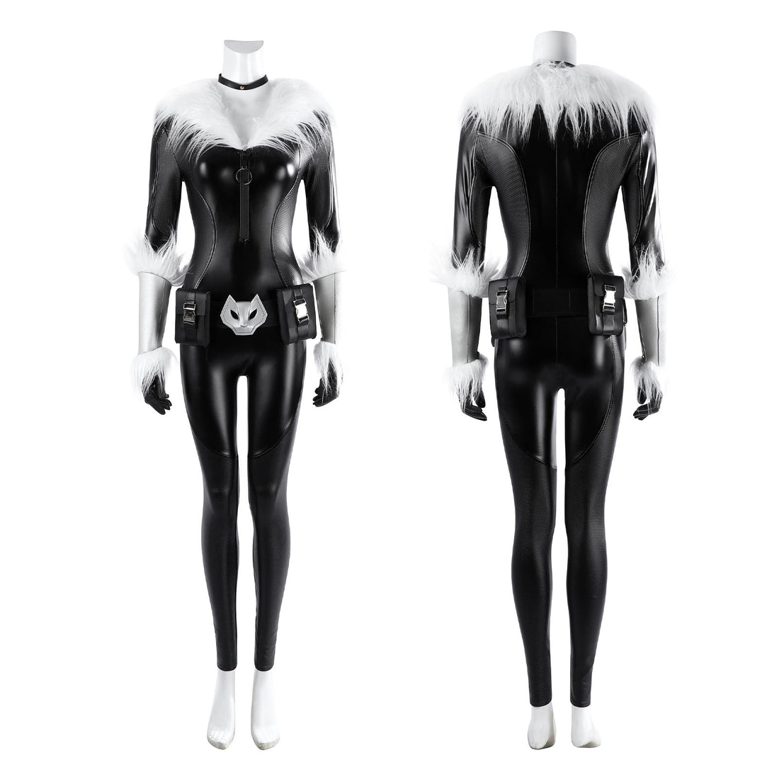 Fortnite Black Cat Top Level Leather Jumpsuit Cosplay Costumes Themed Carnival Outfits