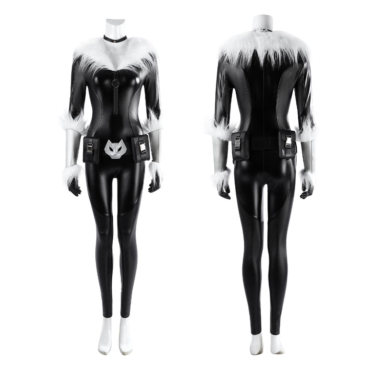 Fortnite Black Cat Top Level Leather Jumpsuit Cosplay Costumes Themed Carnival Outfits