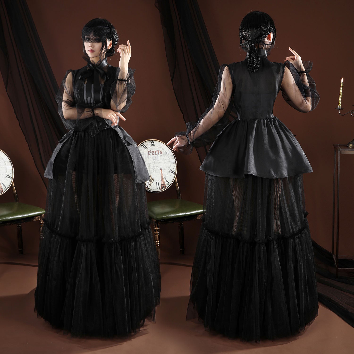 Pre-order Wednesday 2 The Addams Family Wednesday Addams Ball Gala Gown Costumes