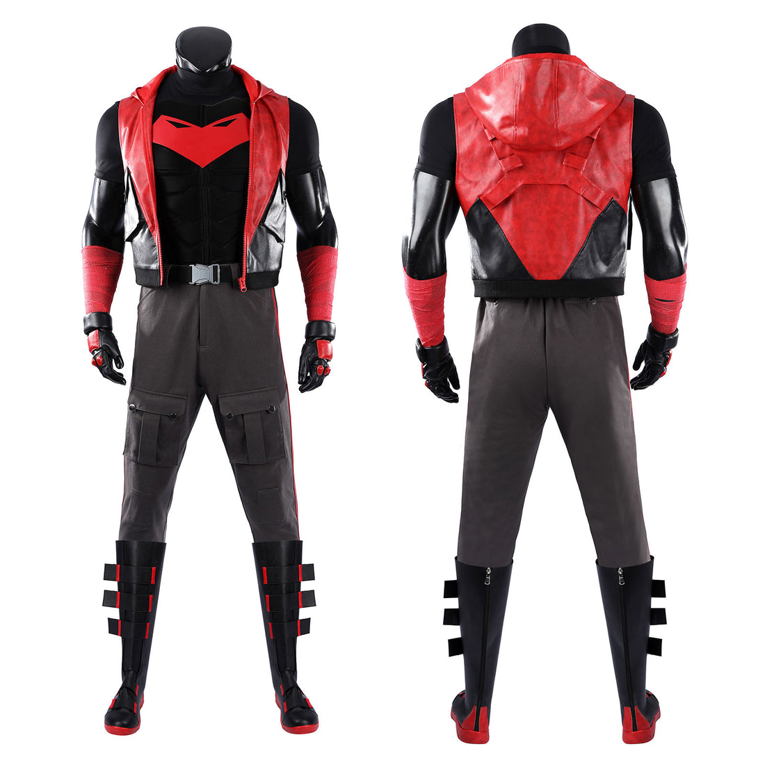 Rebirth Red Hood Jason Todd Red Suit Full Set Cosplay Costumes
