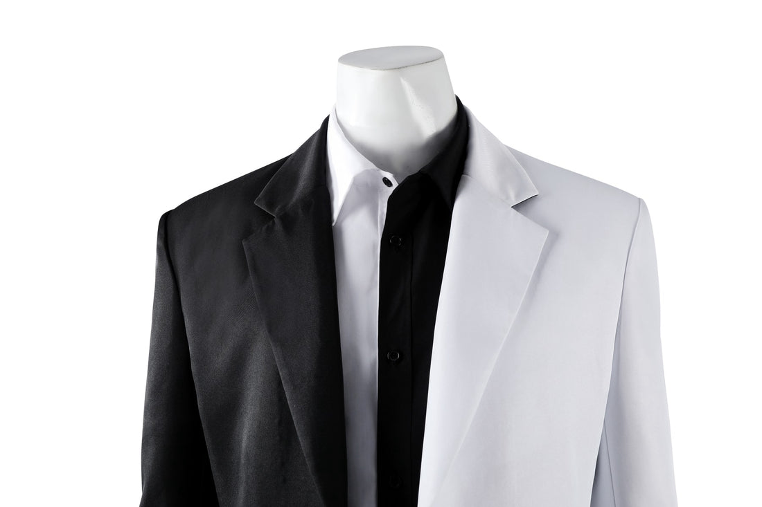 Absolute Two Face Black White Cosplay Costumes Absolute Batman Halloween Themed Party Outfits