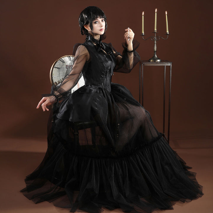 Pre-order Wednesday 2 The Addams Family Wednesday Addams Ball Gala Gown Costumes