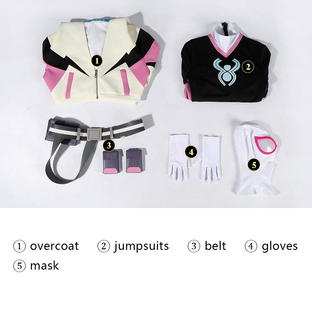 Your Friendly Neighborhood Spider-Man Gwen Jumpsuit Cosplay Costumes