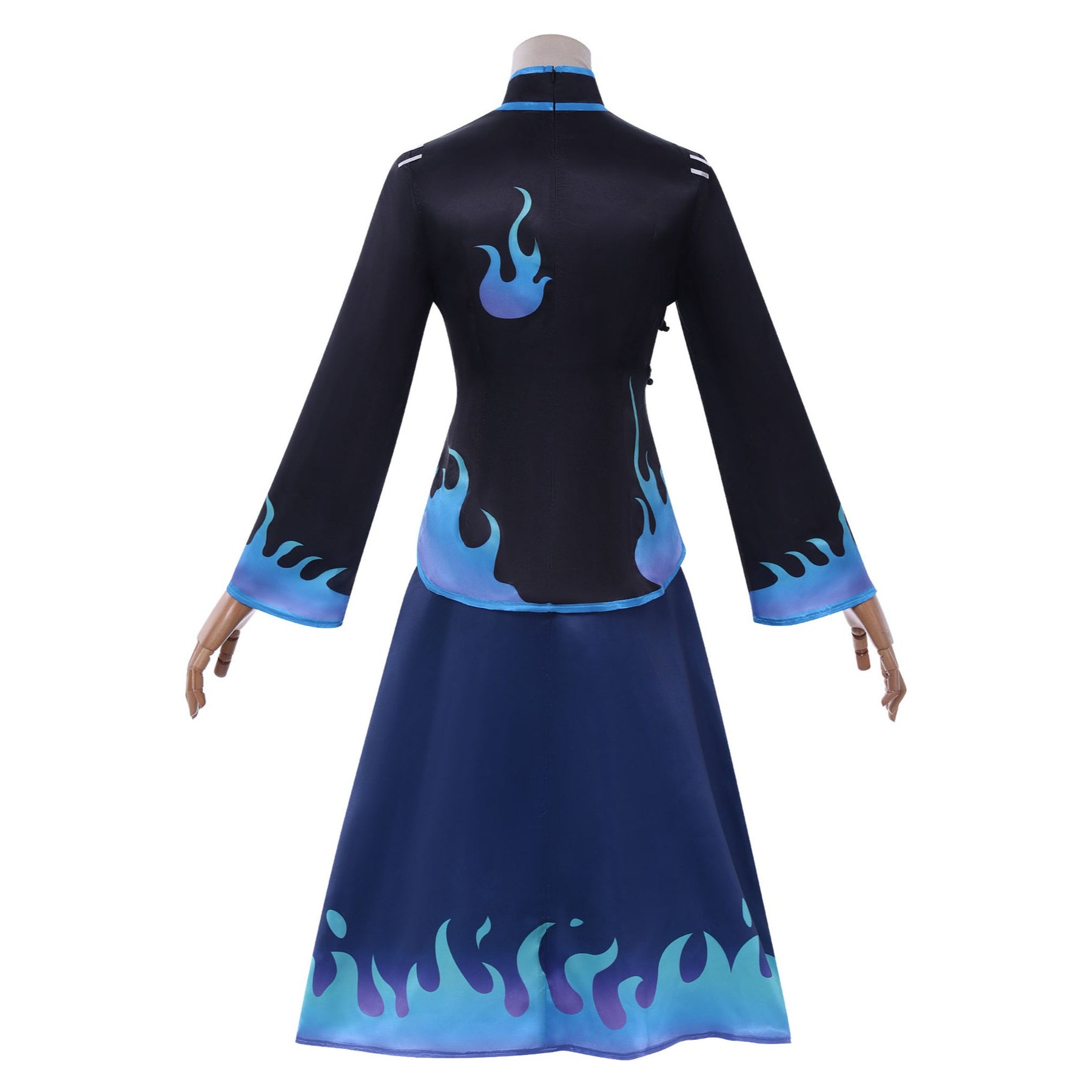 Identity V Antiquarian Qi Shiyi Blue Flame Cheongsam Cosplay Costumes