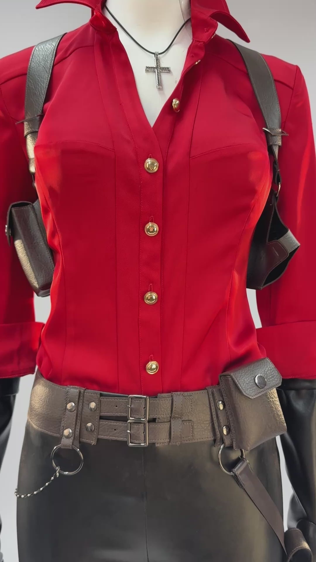 Resident Evil 6 Ada Wong Red Shirt Fullset Cosplay Costumes