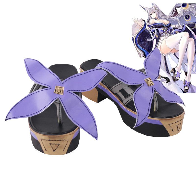 Azur Lane Shinano Sakura Empire Nine Tailed Fox Anime Game Cosplay Slippers Shoes