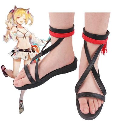 game arknights sora summer flower cosplay sandals shoes for cosplay anime carnival