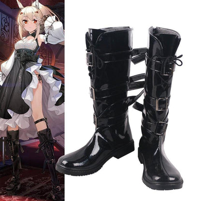 azur lane ijn ayanami nightfall raiment dress anime game cosplay boots shoes