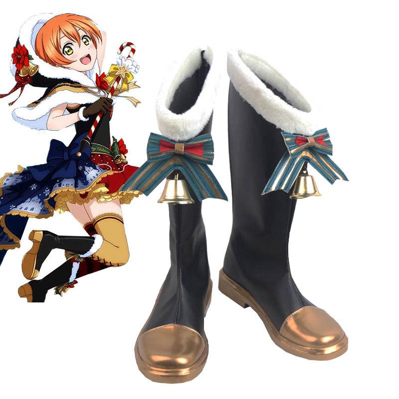 LoveLive! The School Idol Movie Rin Hoshizora SR Cosplay Boots Christmas Middle Cut Shoes - coscrew