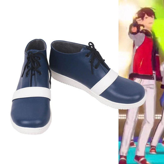 Ensemble Stars Fusionic Stars All Staff Emergency Blue Game Cosplay Shoes - coscrew