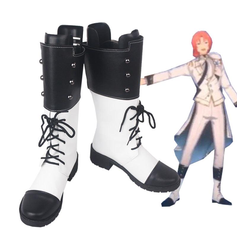 ensemble stars es saegusa ibara ranka black game cosplay boots shoes for anime carnival