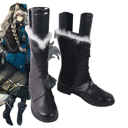 Arknights Pramanix Frost of Caster Icefield Messenger Game Cosplay Boots Shoes for Carnival Anime Party - coscrew