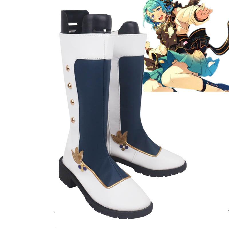 ensemble stars es shino hajime blue white game cosplay boots shoes for anime carnival