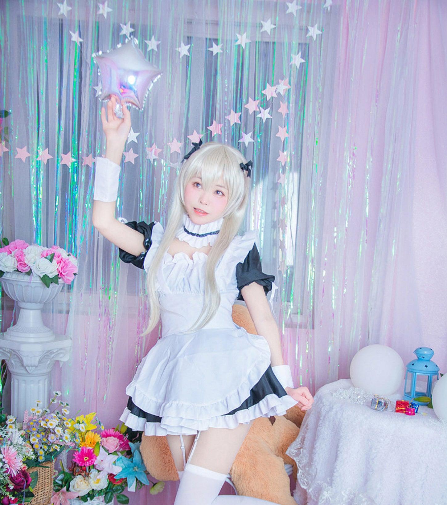 Yosuga No Sora Kasugano Sora Maid Outfit Lolita Dress Anime Fancy Cosplay Costume