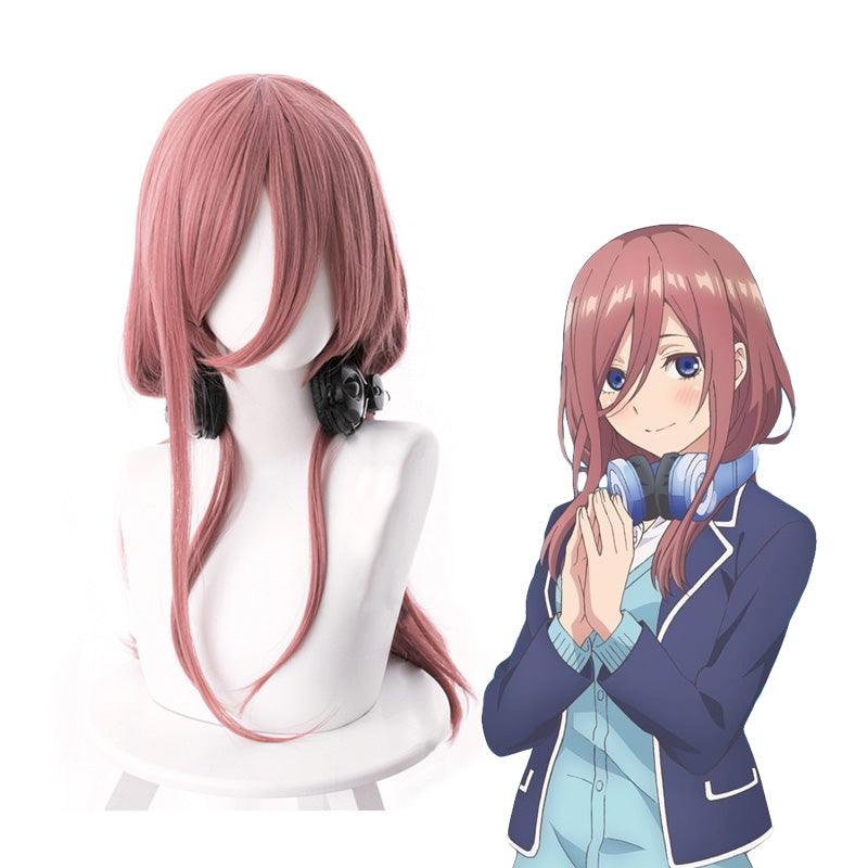 anime the quintessential quintuplets miku nakano long red cosplay wigs